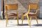 Vintage Chairs in Solid Beech & Fabric, 1950s, France, Set of 2 7