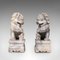 Pair, Antique Decorative Dogs of Fu, Chinese, Statue, Ornament, Victorian, 1900 , Set of 2, Image 5