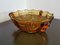 Vintage Orange Smoked Cut Glass Bowl 4