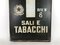 Italian Blue & White Enamel Advertising Sali E Tabacchi Tobacco Sign, 1970s 5