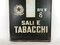Panneau Publicitaire Sali E Tabacchi Publicitaire Bleu, en Émail Blanc, Italie, 1970s 5