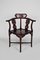 Asian Carved Inlaid Wood Armchairs, Early 20th Century, Set of 4, Image 4