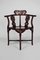 Asian Carved Inlaid Wood Armchairs, Early 20th Century, Set of 4, Image 1