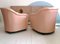 Mid-Century American Deep Buttoned Lounge Chairs with Pale Pink Upholstery, Set of 2 8