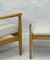 High-Back Chair with Ottoman in Beige Fabric by Edmund Homa, 1970s, Set of 2 6