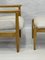 High-Back Chair with Ottoman in Beige Fabric by Edmund Homa, 1970s, Set of 2 3