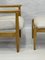 High-Back Chair with Ottoman in Beige Fabric by Edmund Homa, 1970s, Set of 2, Image 3