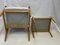 High-Back Chair with Ottoman in Beige Fabric by Edmund Homa, 1970s, Set of 2, Image 9