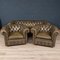 Leather Chesterfield 3-Seat Sofa with Button Down Seats, 20th Century 24