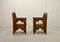 Middle Eastern Decorated Carved Wood Armchairs, 1950s, Set of 2 4