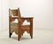 Geschnitzte orientalische Armlehnstühle aus geschnitztem Holz, 1950er, 2er Set 6
