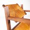 Wood and Straw Chairs with Adjustable Backs, 1960s, Set of 2 3