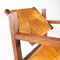 Wood and Straw Chairs with Adjustable Backs, 1960s, Set of 2, Image 3