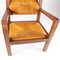 Wood and Straw Chairs with Adjustable Backs, 1960s, Set of 2 5