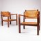 Wood and Straw Chairs with Adjustable Backs, 1960s, Set of 2, Image 7