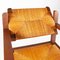 Stühle aus Holz und Stroh mit Verstellbaren Rückenlehnen, 1960er, 2er Set 2