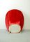 Italian Silver & Cherry Red Velvet Lounge Chair with Brass Feet by Guglielmo Veronesi for ISA Bergamo, 1950s, Image 9