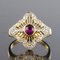 Modern Ruby Diamonds 18 Karat Yellow Gold Lace Ring, Image 9