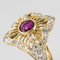 Modern Ruby Diamonds 18 Karat Yellow Gold Lace Ring 7