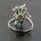 French Emerald & Diamond 18 Carat White Gold Ring, 1970s 5