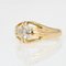20th-Century Diamond 18 Karat Yellow Gold Bangle Ring, Image 6