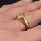 20th-Century Diamond 18 Karat Yellow Gold Bangle Ring 9