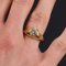 20th-Century Diamond 18 Karat Yellow Gold Bangle Ring 5