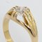 20th-Century Diamond 18 Karat Yellow Gold Bangle Ring 7