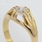 20th-Century Diamond 18 Karat Yellow Gold Bangle Ring, Image 7