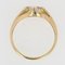 20th-Century Diamond 18 Karat Yellow Gold Bangle Ring 11