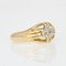 20th-Century Diamond 18 Karat Yellow Gold Bangle Ring 8