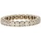 Full Turn Diamond 18 Karat White Gold Wedding Band Ring, 1950s 1