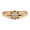 20th-Century Diamond 18 Karat Yellow Gold Ring 1