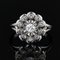 French Diamonds 18 Karat White Gold Cluster Ring, 1950s 3