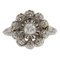 French Diamonds 18 Karat White Gold Cluster Ring, 1950s 1