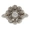 French Diamonds 18 Karat White Gold Cluster Ring, 1950s, Image 1