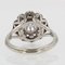 Bague Cluster Or Blanc 18 Carat en Diamant, France, 1950s 10