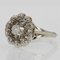 French Diamonds 18 Karat White Gold Cluster Ring, 1950s, Image 6