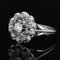Anello a grappolo in oro bianco con diamanti, 18 carati, anni '50, Immagine 4