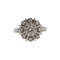 French White Sapphire 18 Karat White Gold Ring, 1960s 1