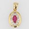 Modern Ruby & Diamond 18 Karat Yellow Gold Pendant, Image 4