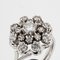 French 18 Karat White Gold White Sapphire Ring, 1960s, Image 8