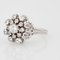 French 18 Karat White Gold White Sapphire Ring, 1960s 7