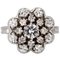 French 18 Karat White Gold White Sapphire Ring, 1960s 1