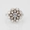 French 18 Karat White Gold White Sapphire Ring, 1960s, Image 6