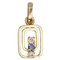 Modern Sapphire 18 Karat Yellow Gold Pendant, Image 1