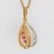 Modern Ruby & Diamond 18 Karat Yellow White Gold Pendant and Chain 6