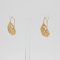 20th-Century 18 Karat Yellow Gold Floral Decoration Lever- Back Earrings, Set of 2, Image 4