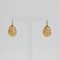 20th-Century 18 Karat Yellow Gold Floral Decoration Lever- Back Earrings, Set of 2 3