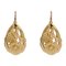 20th-Century 18 Karat Yellow Gold Floral Decoration Lever- Back Earrings, Set of 2 1